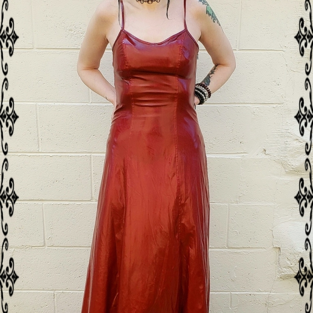 Lipservice RARE Cherry Red leather dress